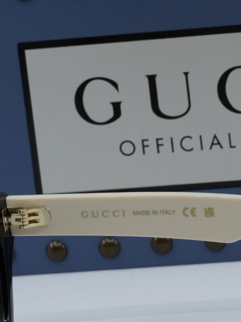 Gucci GG0959O 002 Cat Eye Eyeglasses – Black/Ivory 51mm - Picture 6 of 9